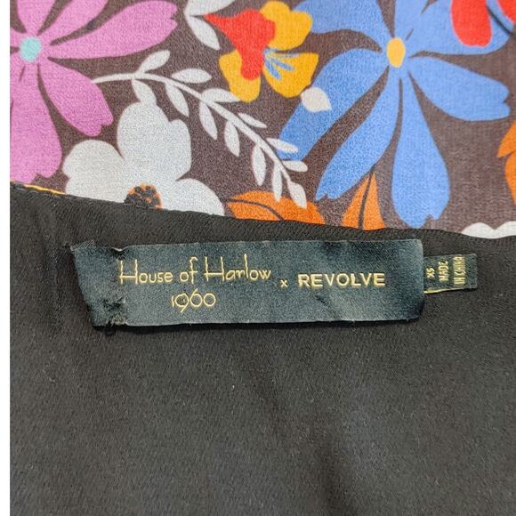 House of Harlow 1960 x Revolve Mariam Mini Dress A-Line Floral Multi Womens XS - Picture 5 of 8